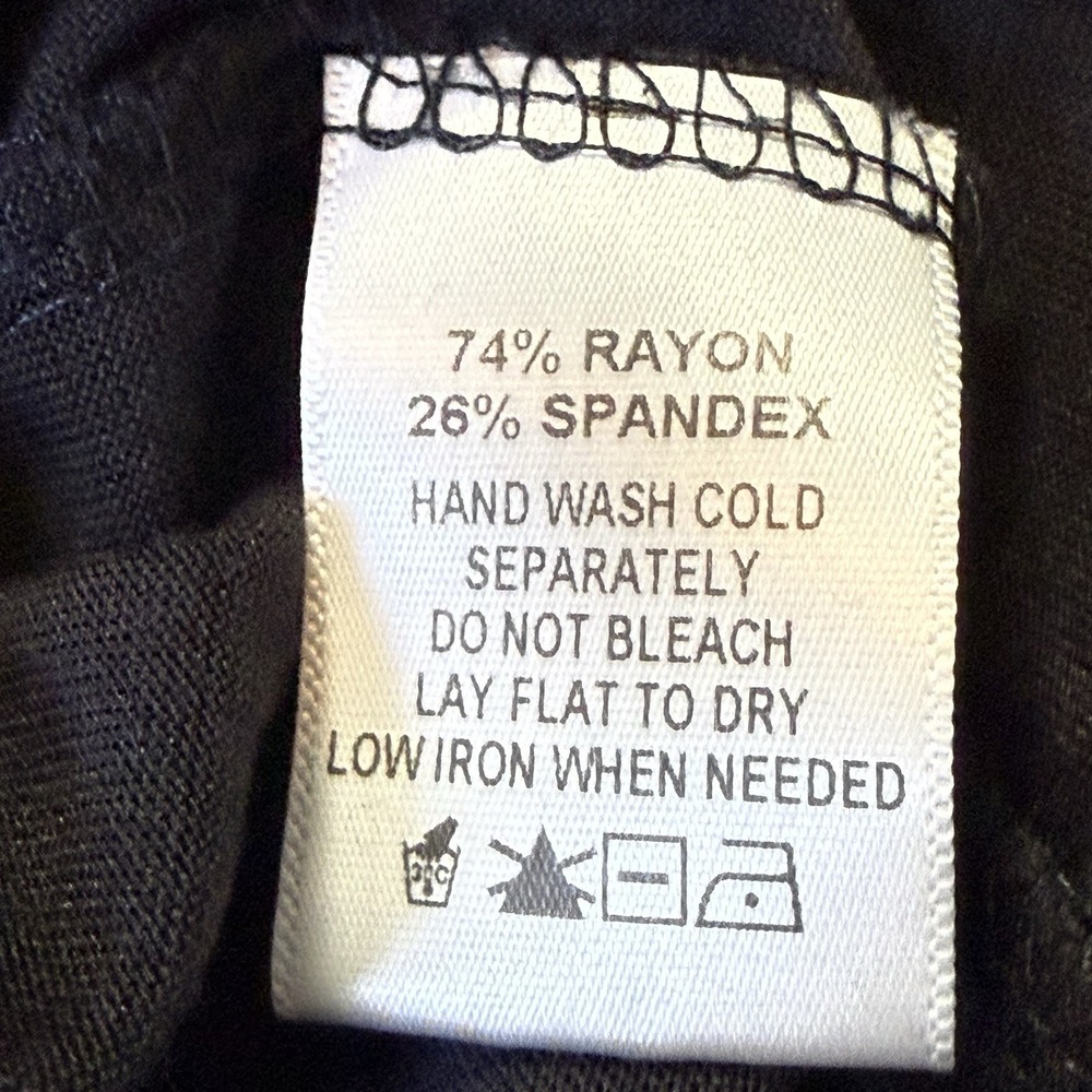 Kiyonna Skirt Womens Size 1/0X Black Ruched Ponte Knit Midi Stretch Lined - Picture 6 of 8